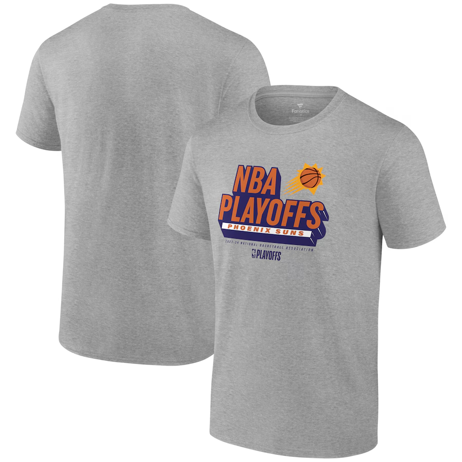 Men 2024 NBA Phoenix Suns grey style 2 Tshirts
